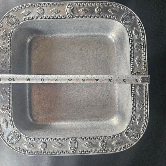 Wilson, Armetale Monterey Hollware Square Baker Southwestern Design Retired - Picture 10 of 12